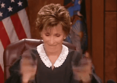 Female Judge Making Funny Face GIF