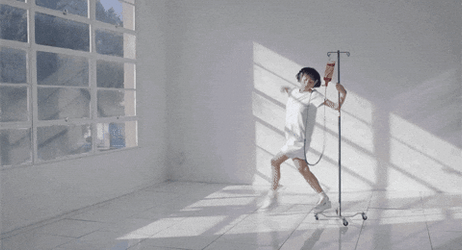 Female Patient Dancing In Hospital Room GIF