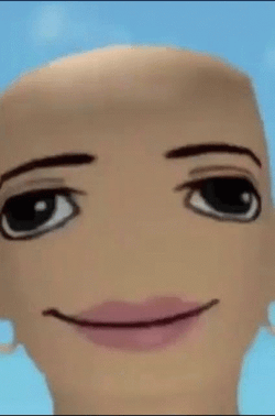 Female Roblox Character Blinking Meme GIF