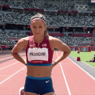 Female Runner Prandini On Track GIF