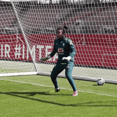 Female Soccer Player In Brasil Jersey GIF