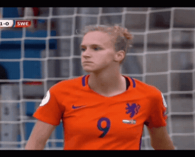 Female Soccer Player Number 9 Jersey GIF