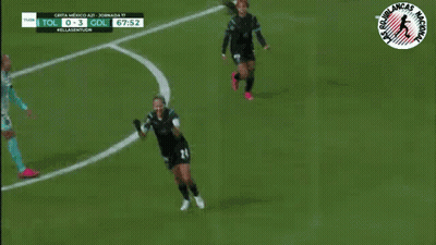 Female Soccer Players Celebrating Goal GIF