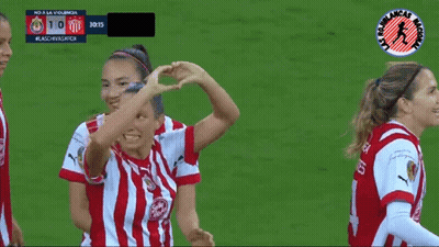 Female Soccer Players Celebrating Goal GIF