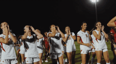 Female Soccer Players Clapping In Number 8 Jerseys GIF