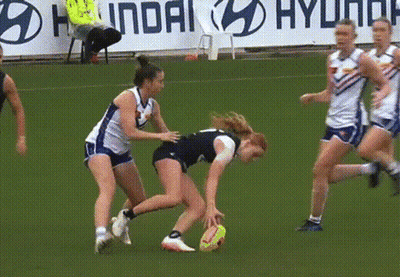 Female Soccer Players In Front Of Hyundai Banner GIF
