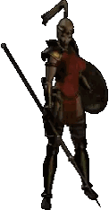 Female Warrior With Spear And Shield Sticker