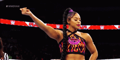 Female Wrestler Arms Outstretched Crowd GIF
