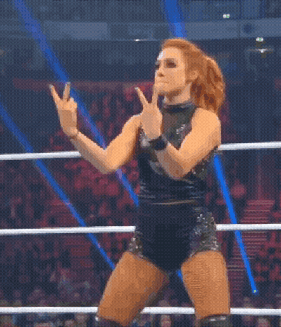 Female Wrestler Giving Middle Finger In Ring GIF