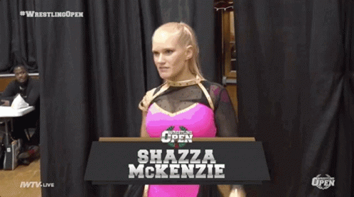 Female Wrestler Shazza McKenzie GIF
