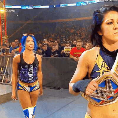 Female Wrestler Wearing Legion Shirt GIF