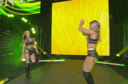 Female Wrestlers Making Pinky Promise GIF