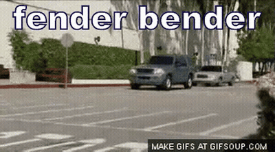 Fender Bender Car Driving In Parking Lot GIF