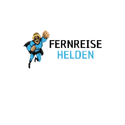 Fernreise Helden Superhero Logo Sticker