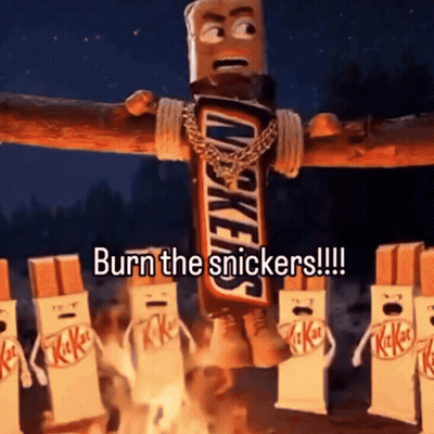 Ferocious Peanut Butter Snickers Bars GIF