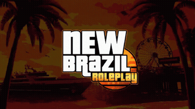 Ferris Wheel And Palm Trees Saying New Brazil GIF