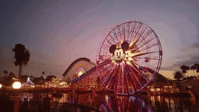 Ferris Wheel With Mickey Mouse Face GIF