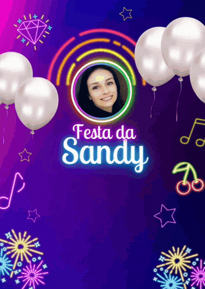 Festa Da Sandy Balloons Fireworks Woman GIF