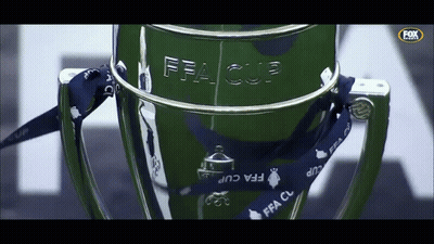 FFA Cup Trophy With Blue Ribbon GIF