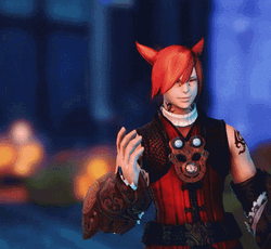 FFXIV Catboy Blowing Kiss GIF