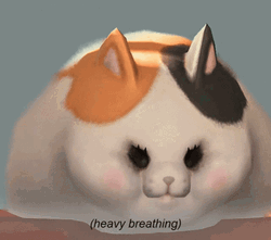 FFXIV Fat Cat Heavy Breathing GIF