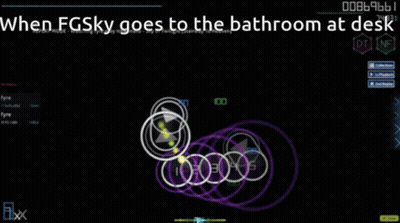 FGSky Goes To Bathroom At Desk GIF
