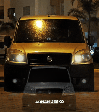 Fiat Van Next To Smaller Fiat GIF