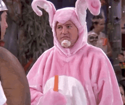 Fictional Character Chandler Bing Easter Bunny Costume GIF
