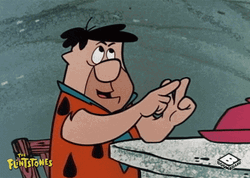 Fictional Character Fred Flintstone Calculating GIF
