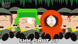 Fictional Character Kyle Broflovski Shh Shut Up GIF