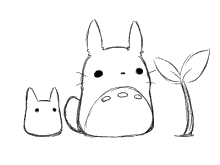 Fictional Character Totoro Moving Illustration GIF