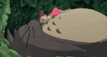 Fictional Character Totoro Sleeping With Mei Kusakabe GIF