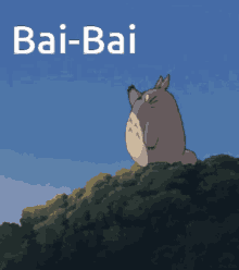 Fictional Character Totoro Waving Bye GIF
