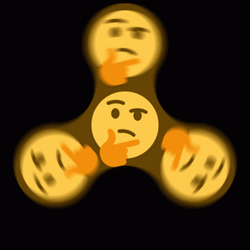 Fidget Spinner Thinking Face Emoji GIF