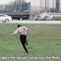Field Man Like Naruto Running GIF