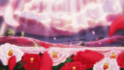 Field Of Red And White Flowers GIF