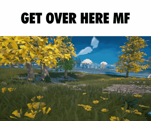 Field With Yellow Flowers Get Over Here MF GIF