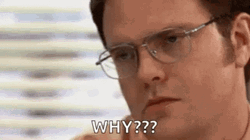 Fierce Eyes Dwight Schrute Why GIF