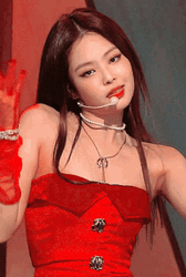 Fierce Jenny In Red GIF