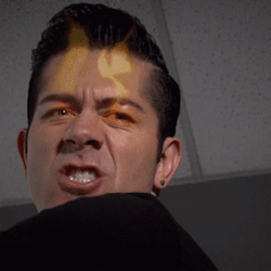 Fiery Eyes Slow Motion Pimp Slap GIF