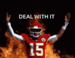 Fiery Patrick Mahomes Deal With It GIF