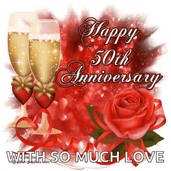 Fifty Glitter Happy Anniversary With So Much Love  GIF