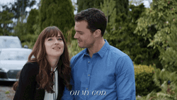 Fifty Shades Of Grey Happy Surprise Anastasia Steele GIF