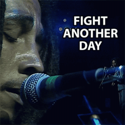 Fight Another Day Poster With Microphone GIF