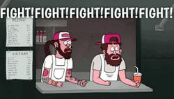 Fight Fight Fight Charlie With Beard Animation GIF