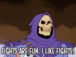 Fight Fight Fight Skeletor Enjoying Fights GIF