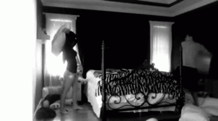 Fight On Married Couple Pillowfight GIF