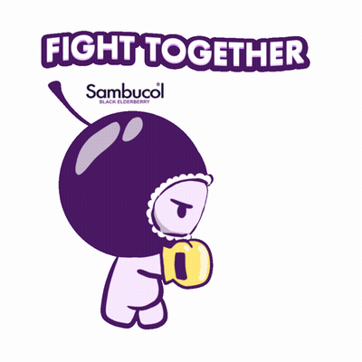 Fight Together Poster With Purple Apple GIF
