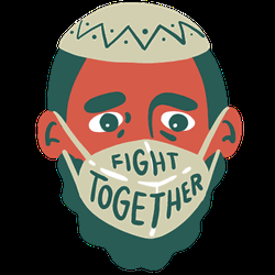 Fight Together Transparent Sticker