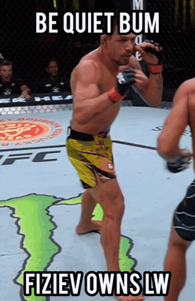 Fighter In Cage Be Quiet Bum Fiziev Owns LW GIF